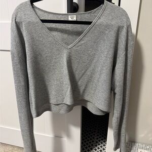 Sunday Best Gray V-Neck Sweatshirt